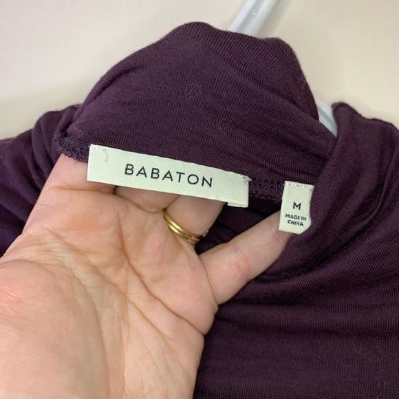 Babaton Purple Turtle Neck Long Sleeve- Size M - Picture 2 of 3